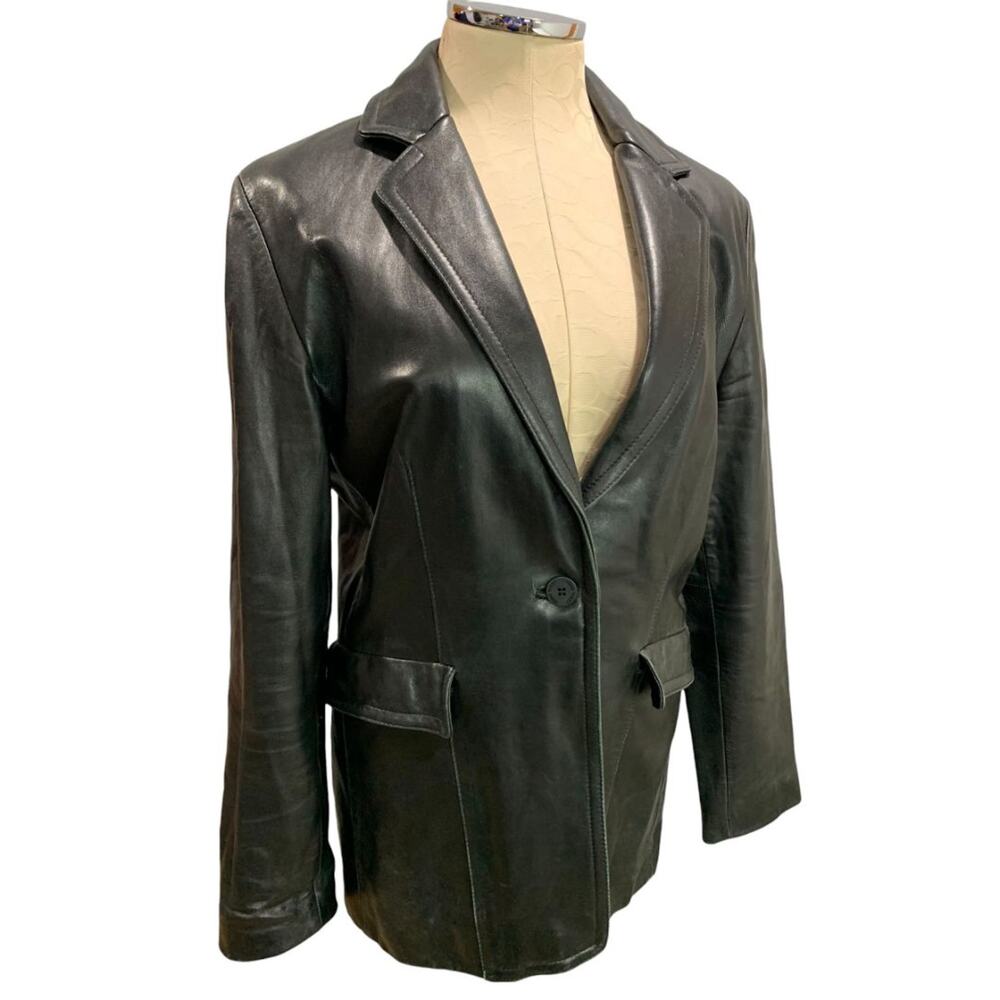 Size Medium Nine West Womens Black Leather Jacket Soft